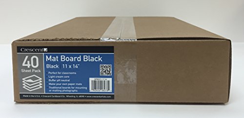 Passe-partout Crescent 40/Pack 11X14 Black Matboard pour décorer vos murs de souvenirs