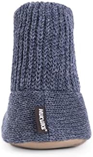 MUK LUKS Men's Morty Ragg Wool Slipper Sock, Denim, Small | Image 6