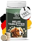 PFOTENGUT® Relax Tabletten 90 Stück [Made in Germany] - Hunde Beruhigungsmittel mit Taigawurzel, Baldrian & Hanfpulver - Natürliches Beruhigungsmittel für Hunde - Verbesserte Version 2023