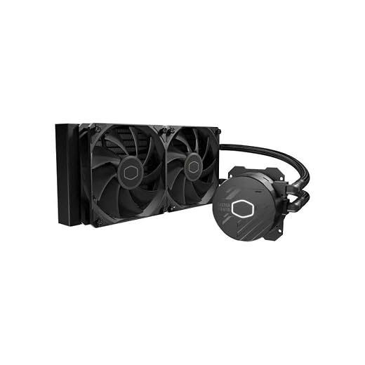 Cooler Master MLW-D24M-A17PK-R1 FN1957 240L Core 9.4 in (240 mm) Size, Simple Water Cooling with Radiator, CPU Cooler