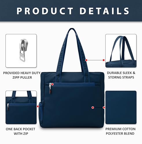 Image of Lusive's Double Pocket Handbag for Women: Stylish, Ideal Companion for Work, Travel, Polyester Material, Spacious 10-liter Capacity, 6 Pockets. (Black & Grey)
