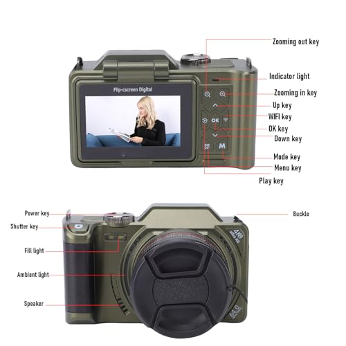 Cámara digital EBTOOLS 4K 64MP con pantalla 3 pulg y zoom 18X miniatura 4