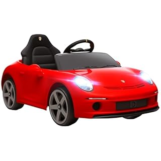AIYAPLAY RUF GT Licensed Electric Car for Kids, 12V Kids Ride on Car with Suspension System, Remote Control, Music, Horn, USB, Slow Start and Safety Belt for 3-5 Years Old Boys and Girls, Red