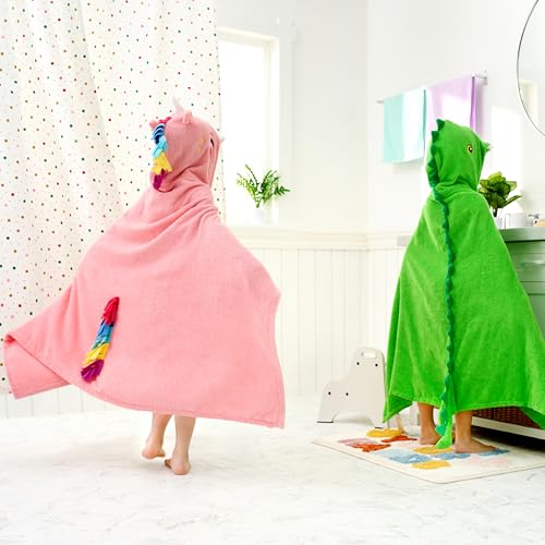 Joiedomi 32002 Unicorn Hooded Towel For Kids - Soft 100% Cotton Bath Beach Towel - 30 Inch X 50 Inch For Kids 3-10 Years - Toddler Pool Towel With Hood - Absorbent Swim Towel Poncho For Boys Girls thumb #6