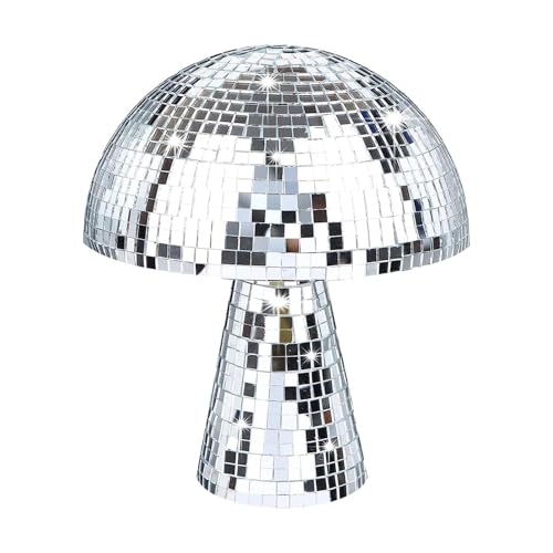 Palla Da Discoteca - Palla Da Discoteca A Forma Di Fungo | Finitura Riflettente A Specchio Creative Uniche Fatte A Mano Con Estetica Retrò, Scintillanti Decorazioni Artistiche Per La Casa, Orname