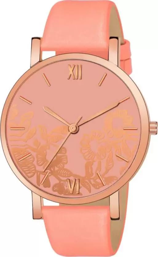 Tymor Rizzly Old Flower Leather Belt Analog Watch for Women and Girls (Orange) (B0CBBRZJS1) Amazon Price History, Amazon Price Tracker