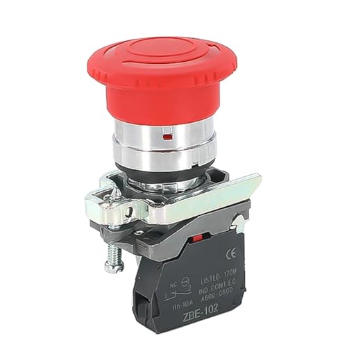 Bouton arrêt d'urgence XB2-BS542 2NC pour armoire électrique et pupitre de commande
