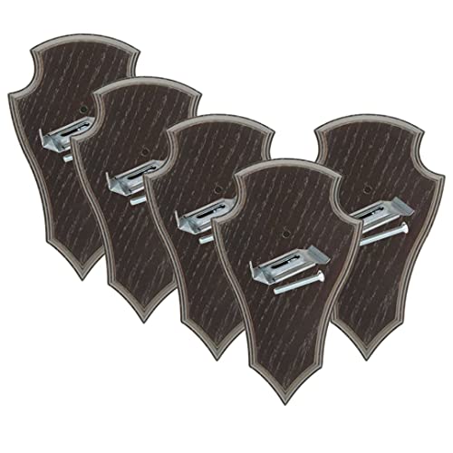 Rehbock Lot de 5 planches à cornes pointues Marron foncé Avec pinces à cornes 22 x 13 cm Cover