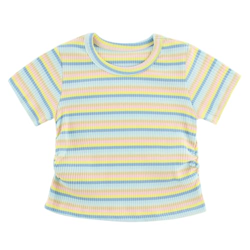Image of POBIDOBY Toddler Girls Shirt with Charming Color, Cute Summer Tops for Teen Girls with Buttons