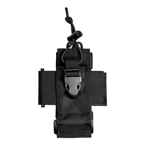 Fumei Coldre Tactical Molle com velcro ajustável, pacote com 2 unidades em camuflagem e cor preta pa