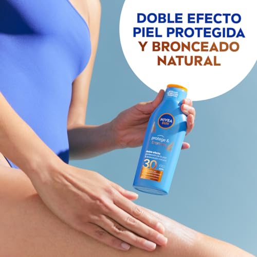 NIVEA-SUN-Protege-Broncea-Leche-Solar-Activadora-del-Bronceado-FP30-1-x-200-ml-potenciador-del-bronceado-resistente-al-agua-crema-bronceadora-proteccion-solar-alta