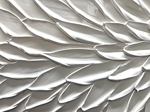 Yika Art Canvas Paintings, Wall Art Thick Texture White Flower Modern Gorgeous Abstract Hand Painted Abstract Oil Painting On Canvas Modern Wall Art Decor 24X48 Inches thumb #7