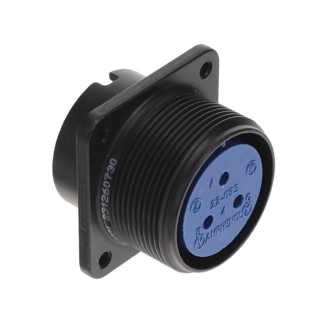 Amphenol, 93-830349-10S, Connector Standard Cylindrical Circular RCP 16-10 ST Box Mount (5 Items)