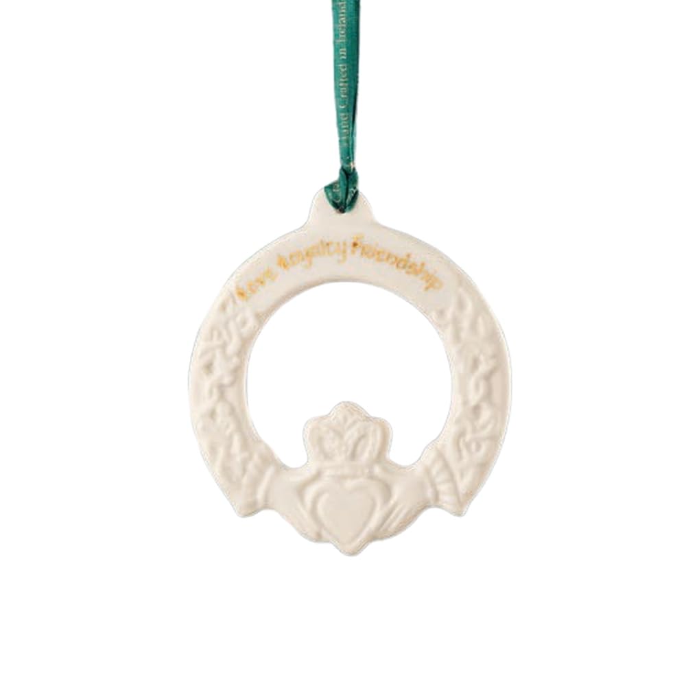 Belleek Classic Girls Claddagh Friendship Ornament