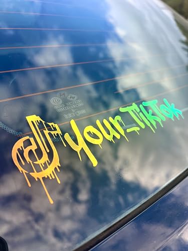 Custom Drip Decal Compatible with TikTok - Size & Color Options, Car Sticker, Social Media Decals, Car Accessories, Gifts for Him