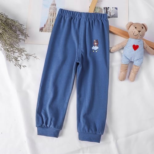 Betadog Toddler Girls Boys Sweatpants Kids Casual Athletic Pull-On Cotton Jogger Pants Boys (Dark Blue, 3-4 Years)3