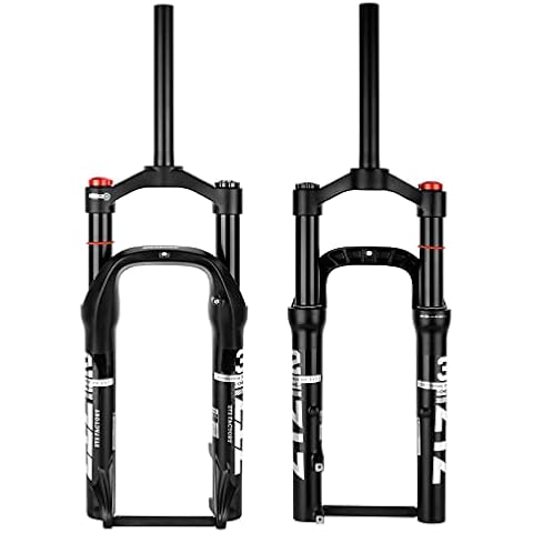 B Bolany 20 * 4.0 inch Fat Tire Bike Air Suspension Fork - 120mm Travel, 135mm Spacing Hub, 9mm QR, Crown Lockout,Ultralight Mountain Bike Front Fork, Ideal for Snow Beach XC Mountain Bikes Cover