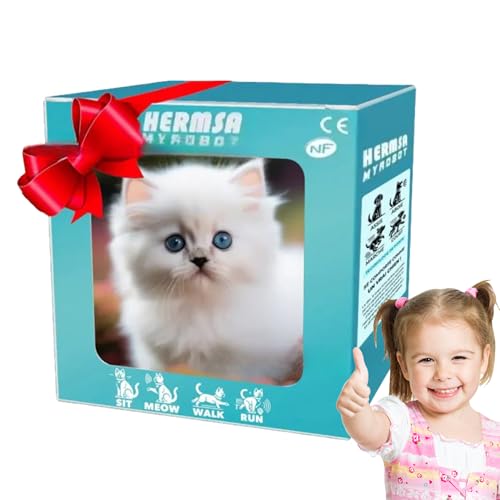 Robot Cat Toy - Kitty animado realista, ladrando Meow Electronic Pet, interactivo a pie falso juego, herramienta de aprendizaje para niños educativos, entretenimiento en el aula, actividades para Robot Cat Toy - Kitty animado realista, ladrando Meow Electronic Pet, interactivo a pie falso juego, herramienta de aprendizaje para niños educativos, entretenimiento en el aula, actividades para