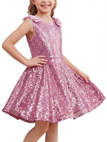Stelle Girls Sequin Dress Pink 10-11 Years