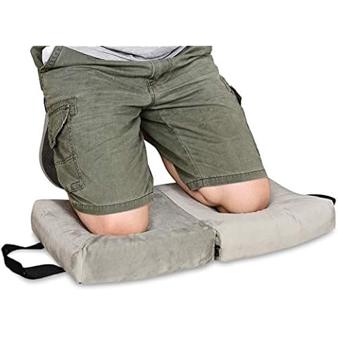 i frmmy Memory Foam Extra Thick Kneeling Cushion Pad- Garden Kneeler for Gardening, Bath Kneeler for Baby Bath, Knee Mat for Work, Extra Large 22x 12 Inch, Thick 2.9 Inch (Gray) Cover