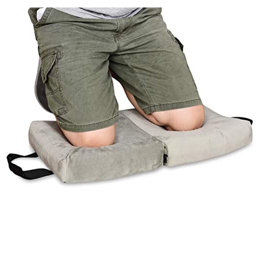Memory Foam Extra Thick Kneeling Cushion Pad- Garden Kneeler for Gardening, Bath Kneeler for Baby Bath, Knee Mat for Work, Extra Large 22x 12 Inch, Thick 2.9 Inch (Gray)