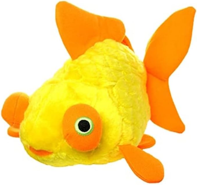 Ocean Goldfish - Squeaker - Multiple Layers. Made Durable, Strong & Tough. Interactive Play Dog Toy (Tug, Toss & Fetch). Machine Washable & Floats