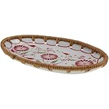 Conseils : veuillez vérifier la taille du plateau avant d'acheter pour vous assurer que le plateau en rotin en céramique répond à vos besoins. La céramique est fragile, veuillez être prudent pour éviter les chocs et les chocs.