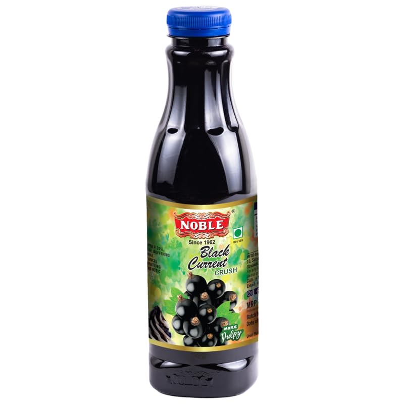 Noble Blackcurrant Crush Natural Black Currant Pulp For Cocktails, Mocktails, Milkshakes, Slushes, Dessert Toppings And More, Non Alcoholic Mix - 750 ml, (Pack of 1) (B0B7BD2WGV) Amazon Price History, Amazon Price Tracker