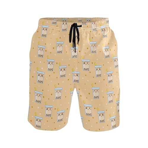 Hot Dog Men's Swim Trunks Quick Dry Beach Shorts with Pockets and Mesh Lining