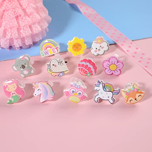 Pinksheep Little Girl Light Up Ring Glow Rings Finger Lights In Box 12Pcs Adjustable Light Up Rings Party Favors Glow In The Dark Rings Girl Pretend Play And Dress Up Rings #TOP4