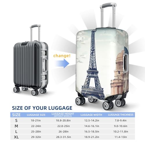 Housse bagage élasthanne Paris pour grand voyage et aéroport