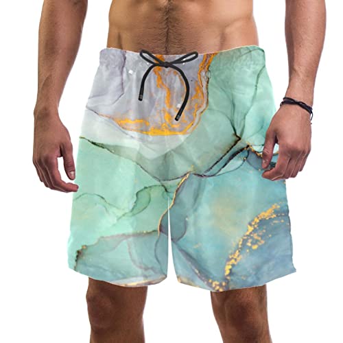 Short de plage à séchage rapide HadHfun avec texture marbre moderne