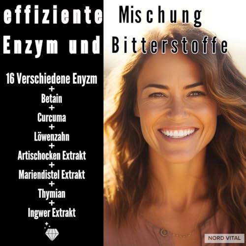 Enzym Komplex mit 23 aktiven Inhaltsstoffen – 180 magensaftresistente Kapseln – Hochdosierte Verdauungsenzyme mit Bromelain, Papain, Lipase, Betain HCL & Bitterstoffen – Vegan – Digestive Enzymes