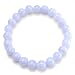 BEADNOVA AAA Grade 6mm Blue Lace Agate Gemstone Bracelet Semi Precious Gemstone Birthstone Round Beads Stretch Bracelet 7"