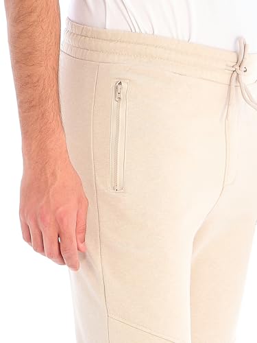 ديفاكتو بنطلون محبوك بقصة عادية للرجال من الاسفل، لون اصفر، مقاس S