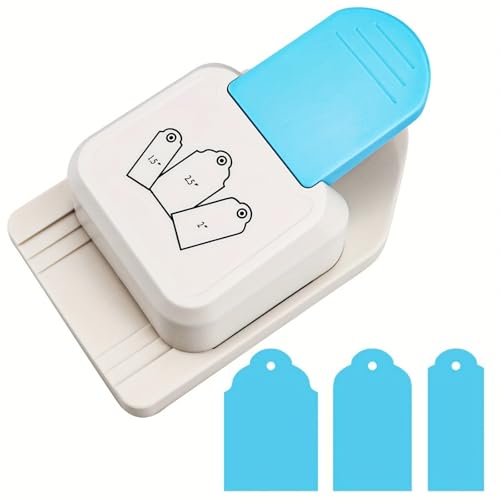 3 in 1 Craft Tag Punch 1.5/2/2.5 Inch Gift Tag Paper Punches for DIY Projects Card Making Scrapbooking Craft Perfurador DIY Puncher