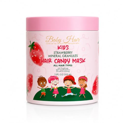 Image of BABY HAIR Kids Strawberry Mineral Hair Candy Mask | Deep Conditioning Hair Mask for Kids | Moisturizes, Softens & Helps Detangle | Sulfate Free | 10 fl oz