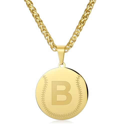 AMITER Personalized Baseball Necklace