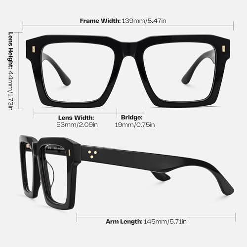 Image of Zeelool Stylish Square Blue Light Blocking Glasses for Men Computer Glasses Kenish ZJGA634947-07 Black