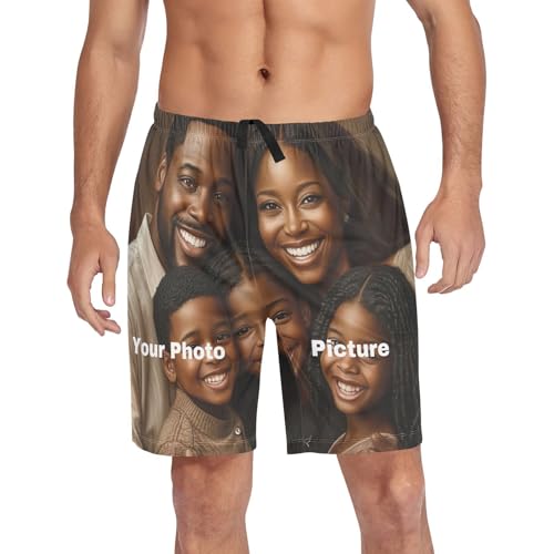 Men's Space Astronaut Cat Funny Pajama Shorts with Pocket and Drawstring S 202b4736 6