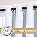 H.VERSAILTEX 100% Blackout Curtains for Bedroom 96 Inches Long Grommet Linen Face Full Light Blocking Curtain Drapes for Living Room Thermal Insulated Linen Look Curtains 2 Panels Set, Bright White