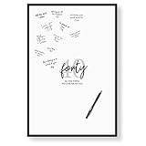 Karto 40th Birthday Signature Board for Party - Party Supplies, Guest Book, Signing Board, Or Card Alternative - Poster Size 11x17 (Unframed) - Simple Grey