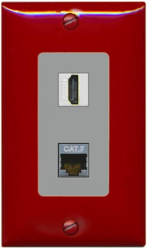 Vista 25 de RiteAV Placa de pared HDMI y Cat7 - 1 cuadrilla [negro/marfil]