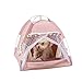 SRGRTRG Przenośny składany namiot dla zwierząt domowych, miękka tkanina oddychająca kot pies tipi z poduszką, trwałe artykuły dla psów łóżko dla zwierząt domowych, uniwersalne na cztery pory roku C-01-M: 40 x 40 x 42 cm