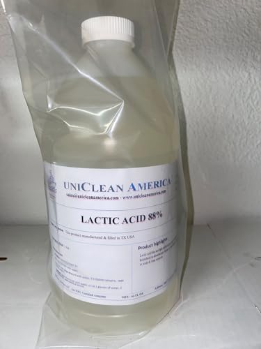 high Purity Food Grade Lactic Acid 88% - for Industrial, Cosmetics & Household use - Made in Texas USA - Size: 2 Gallons