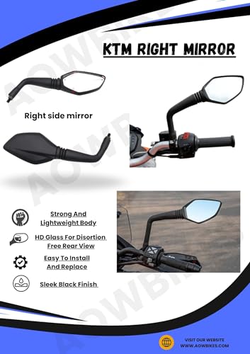 Image of Right Side Mirror Compatible for KTM Duke