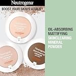 Neutrogena SkinClearing Pressed Mineral Powder Compact for Acne Prone Skin, Oil Absorbing Acne Makeup with Salicylic Acid helps to Cover, Treat & Prevent Breakouts, Buff 30,.38 oz - Image 2