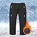 Joggers for Boys Snow Pants Snow Pants Fleece Lined Winter Warm Ski Pant Outdoor Hiking Snowpants Lightweight Waterproof Windproof Snowboard Snowsuit (2-Black,3-4 Years)
