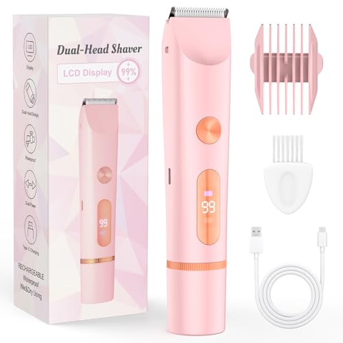 Afeitadora eléctrica para mujer, sin dolor, afeitadora eléctrica, recortadora de bikini, depilación facial, recortadora de vello corporal para cara, piernas, axilas, vello púbico