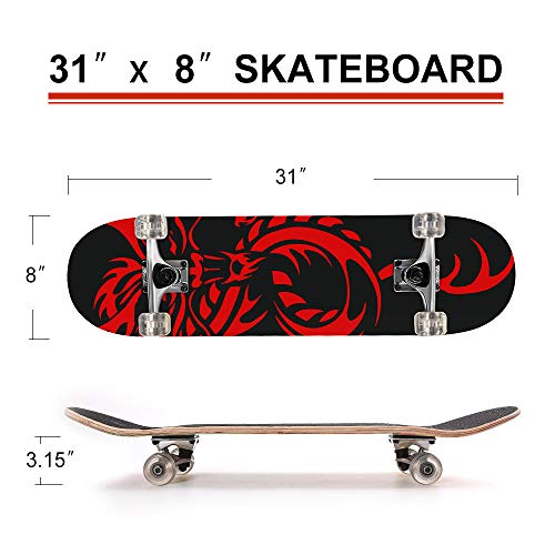 ChromeWheels 31 inch Skateboard Double Kick Skate Board Cruiser